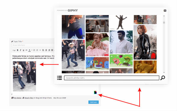 wpForo GIPHY Integration inserting new gif 1 copia