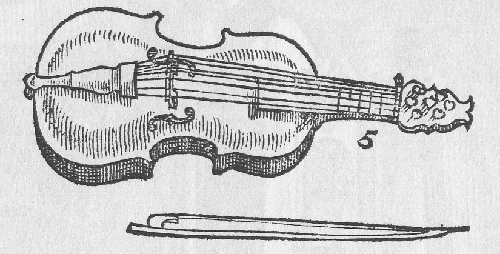 Breve Historia del violín 1 grabado antiguo de Lira da Braccio