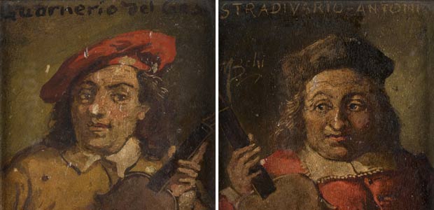 Retratos de Guarneri del Gesù y Antonio Stradivari