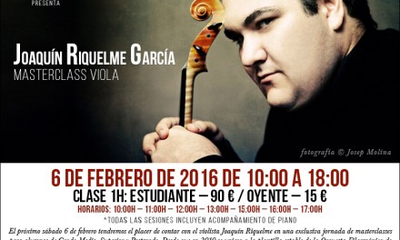 Masterclass de viola de Joaquín Riquelme en Barcelona