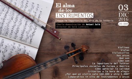 «El alma de los instrumentos», charla – demostración del luthier Antoni Solé