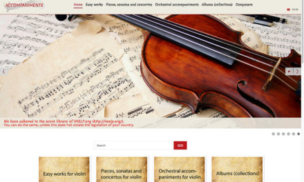 Nuevo sitio de acompañamientos para violín