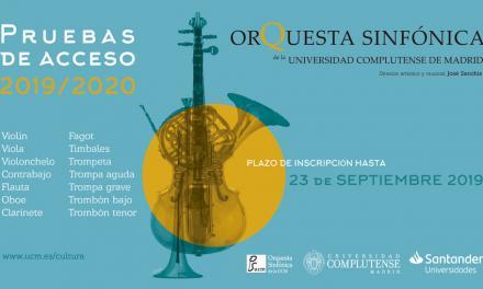 Convocatoria de pruebas de acceso para la Orquesta Sinfónica UCM