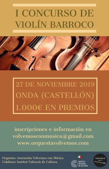 Cartel concurso violín barroco