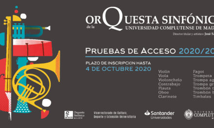 Convocatoria de acceso a la Orquesta Sinfónica de la Universidad Complutense de Madrid 2020/21