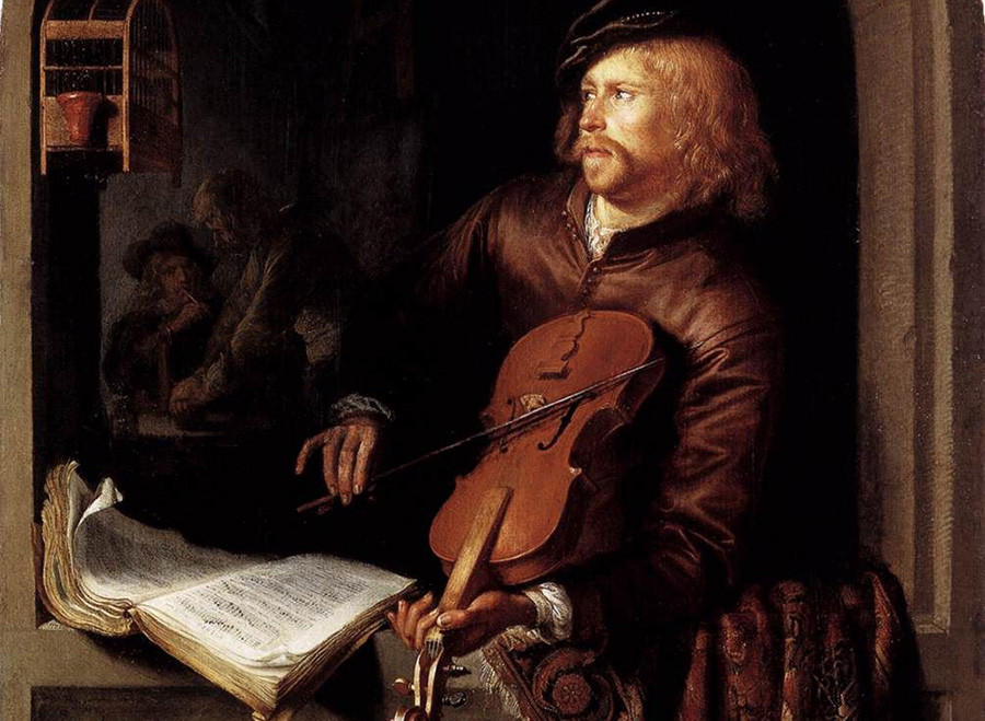 Sujeción de violín barroco