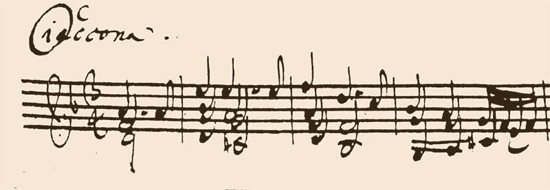Variación 1 chacona Bach original