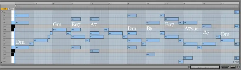 Variación 3 chacona Bach Ableton Live