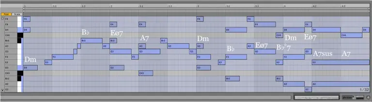 Variación 4 chacona Bach Ableton Live