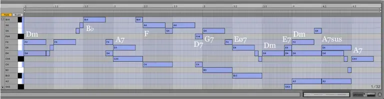 Variación 6 chacona Bach Ableton Live
