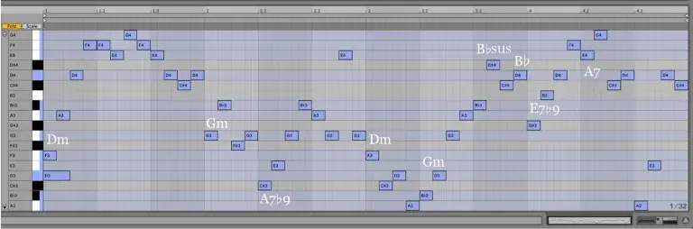 Variación 8 chacona Bach Ableton Live