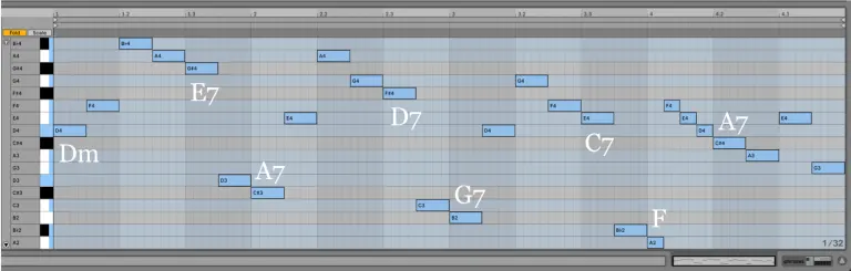 Variación 9 chacona Bach Ableton Live