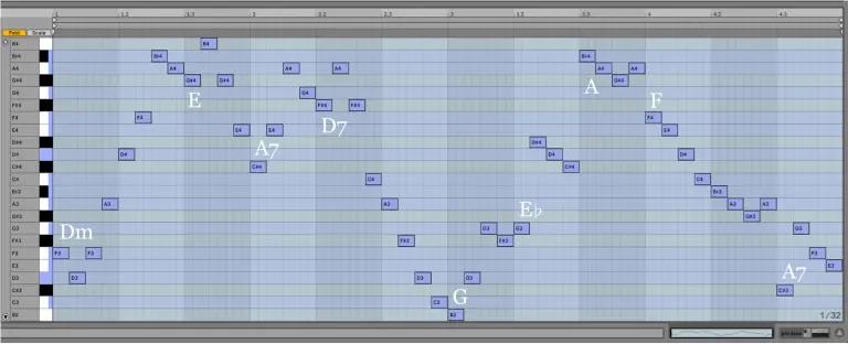 Variación 10 chacona Bach Ableton Live