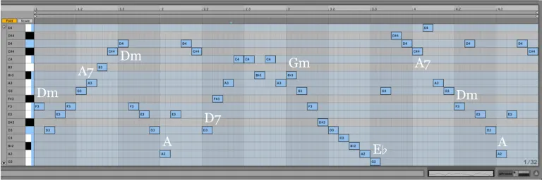 Variación 11 chacona Bach Ableton Live
