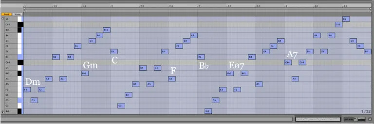 Variación 14 chacona Bach Ableton Live