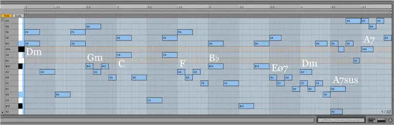 Variación 15 chacona Bach Ableton Live