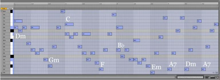 Variación 15 chacona Bach Ableton Live