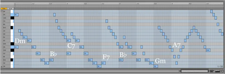 Variación 15 chacona Bach Ableton Live