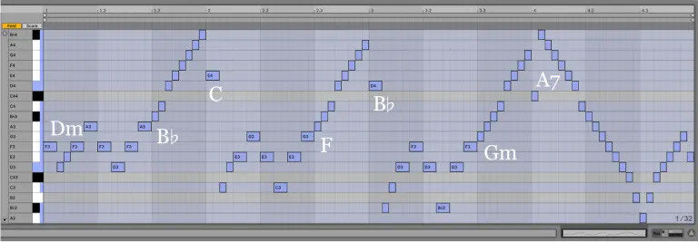 Variación 15 chacona Bach Ableton Live