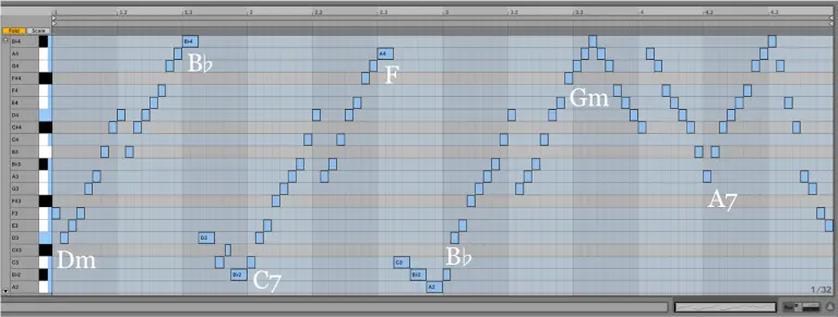 Variación 15 chacona Bach Ableton Live