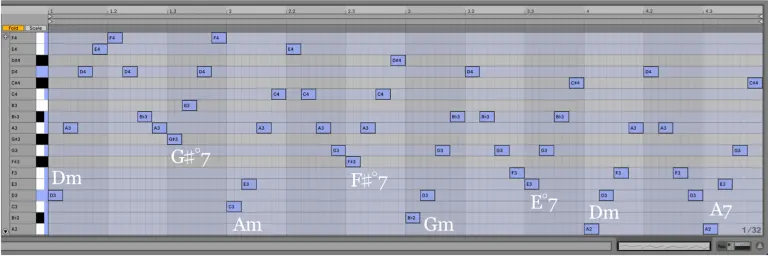 Variación 15 chacona Bach Ableton Live