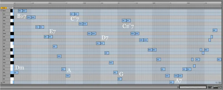 Variación 15 chacona Bach Ableton Live