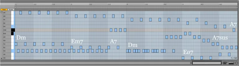 Variación 15 chacona Bach Ableton Live