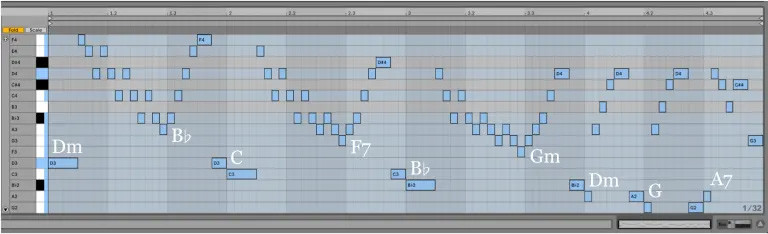 Variación 15 chacona Bach Ableton Live