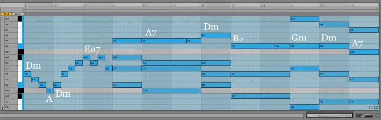 Variación 15 chacona Bach Ableton Live