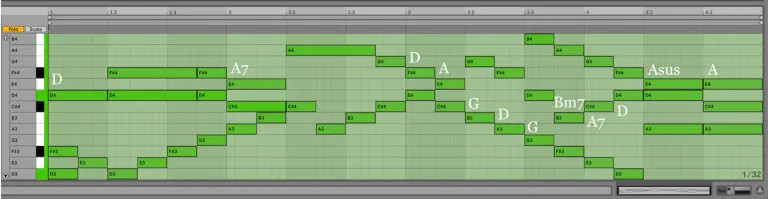Variación 15 chacona Bach Ableton Live