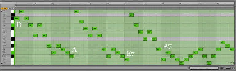 Variación 15 chacona Bach Ableton Live