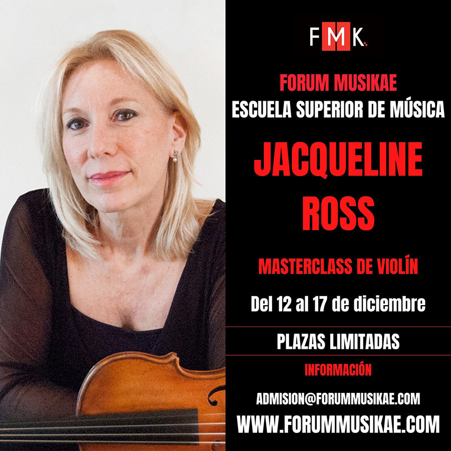 Jacqueline Ross masterclass en Forum Musikae