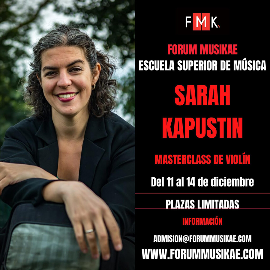 Sarah Kasputin violinista masterclass