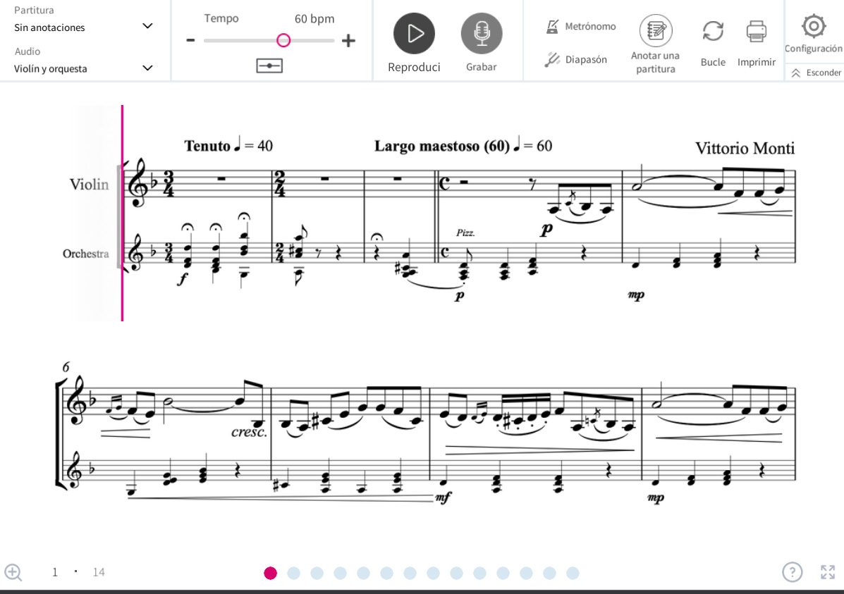 pantalla de partituras interactivas tomplay