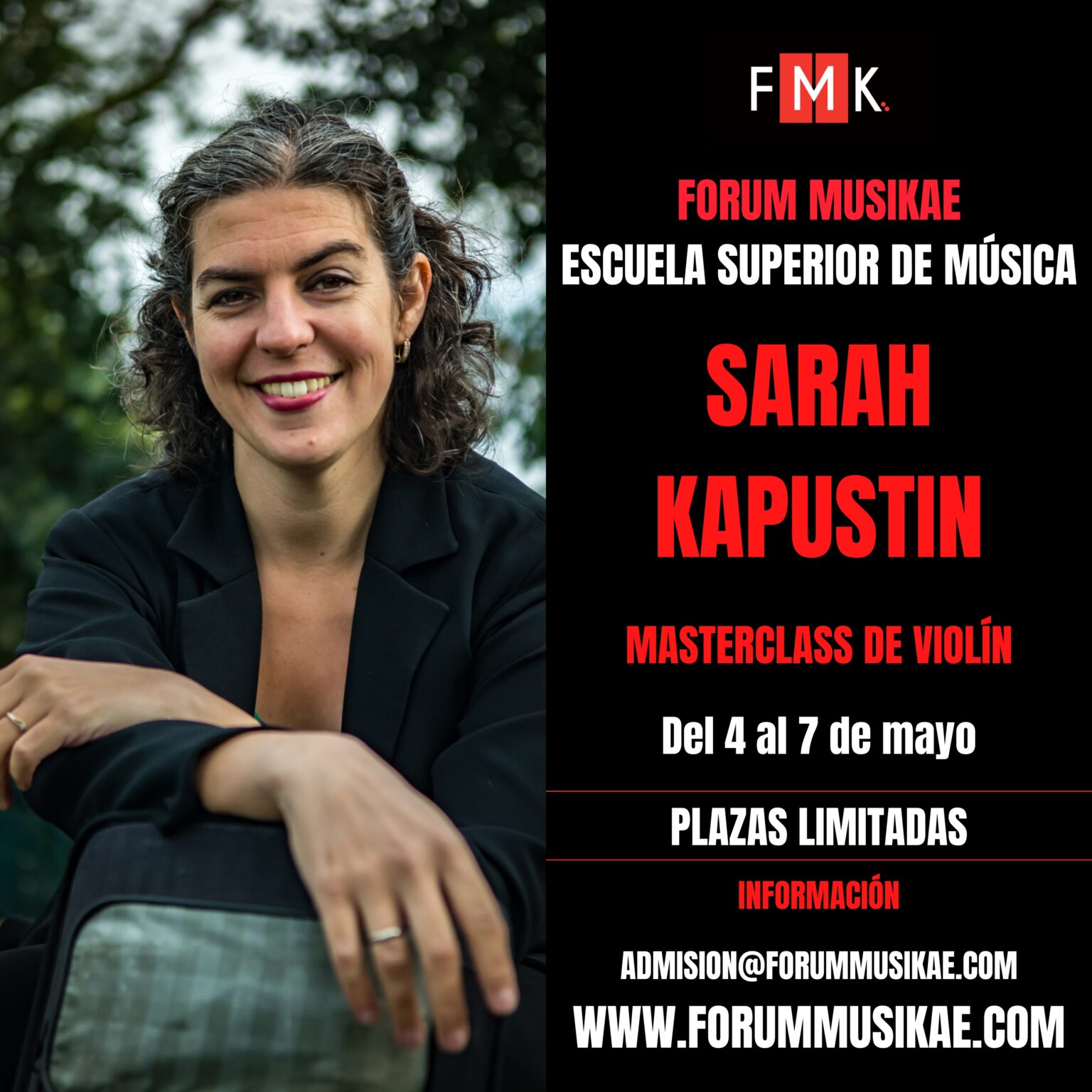 Masterclass mayo Sarah Kasputin en Forum Musikae