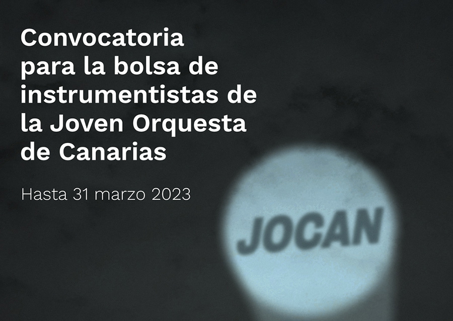 La Joven Orquesta de Canarias convoca audiciones para Bolsa de instrumentistas.