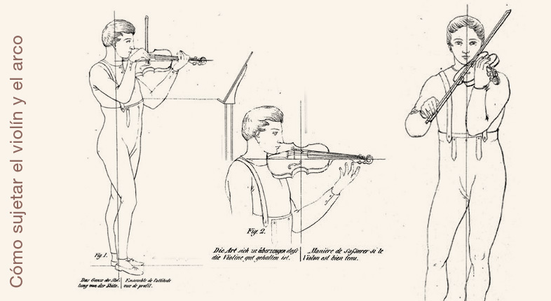Aprender a sujetar el violín y el arco